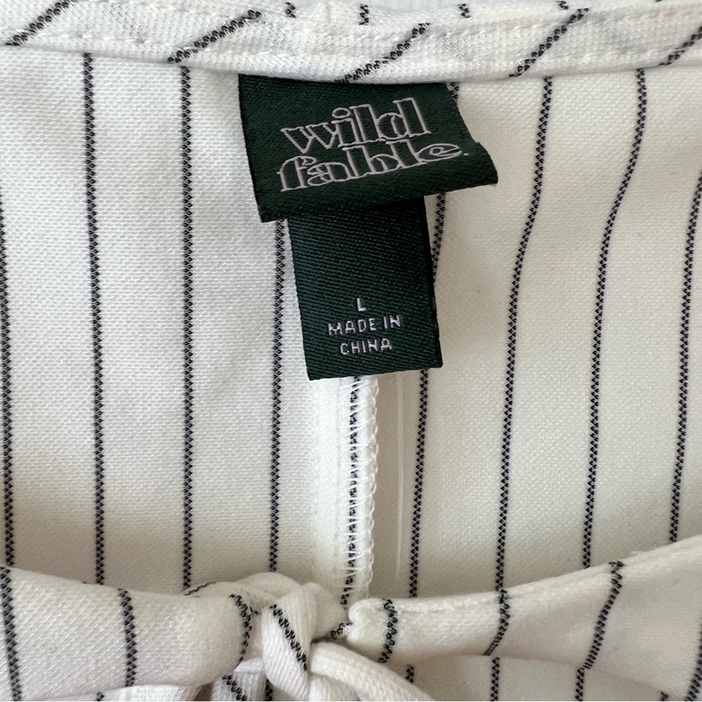 NWT Wild Fable Short Sleeve Mini Shift Dress- Black and White Size L - Picture 9 of 11
